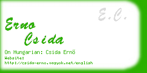 erno csida business card