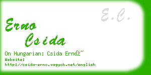 erno csida business card